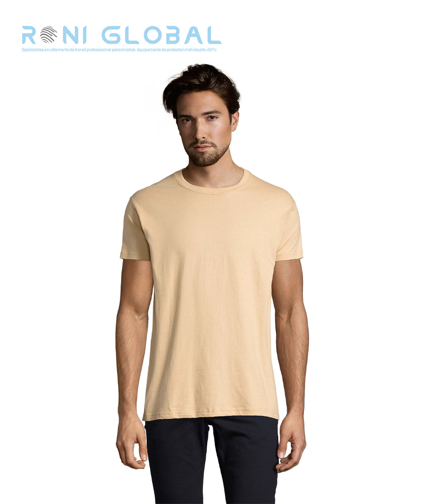 T-shirt de travail homme manches courtes, col rond, en jersey coton semi-peigné - IMPERIAL SOL'S